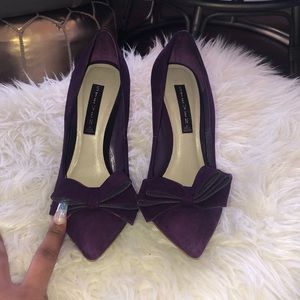 Purple Bow Heels